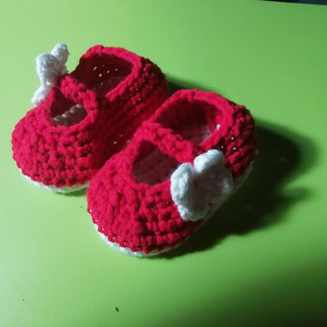 Tiny flower baby shoes-Petites ballerines à fleur