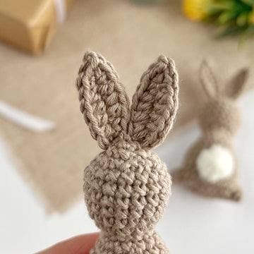 Crochet bunny keyring amigurumi pattern Rabbit keychain charm car hanger
