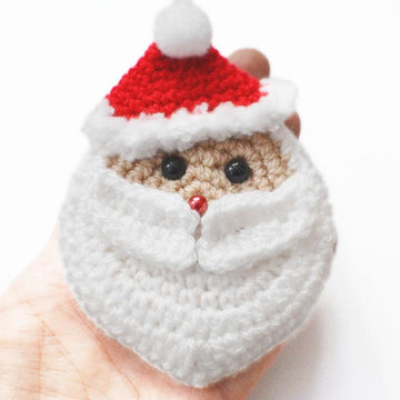Christmas Tree Ornament Crochet Pattern - Santa, Mrs Claus, Reindeer, Elf & Pudding Holiday Decoration