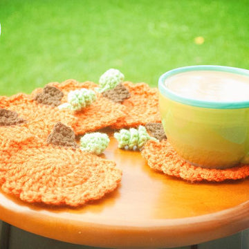 Tea Time Pumpkin Coasters