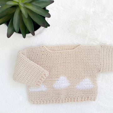In the Clouds Baby Sweater