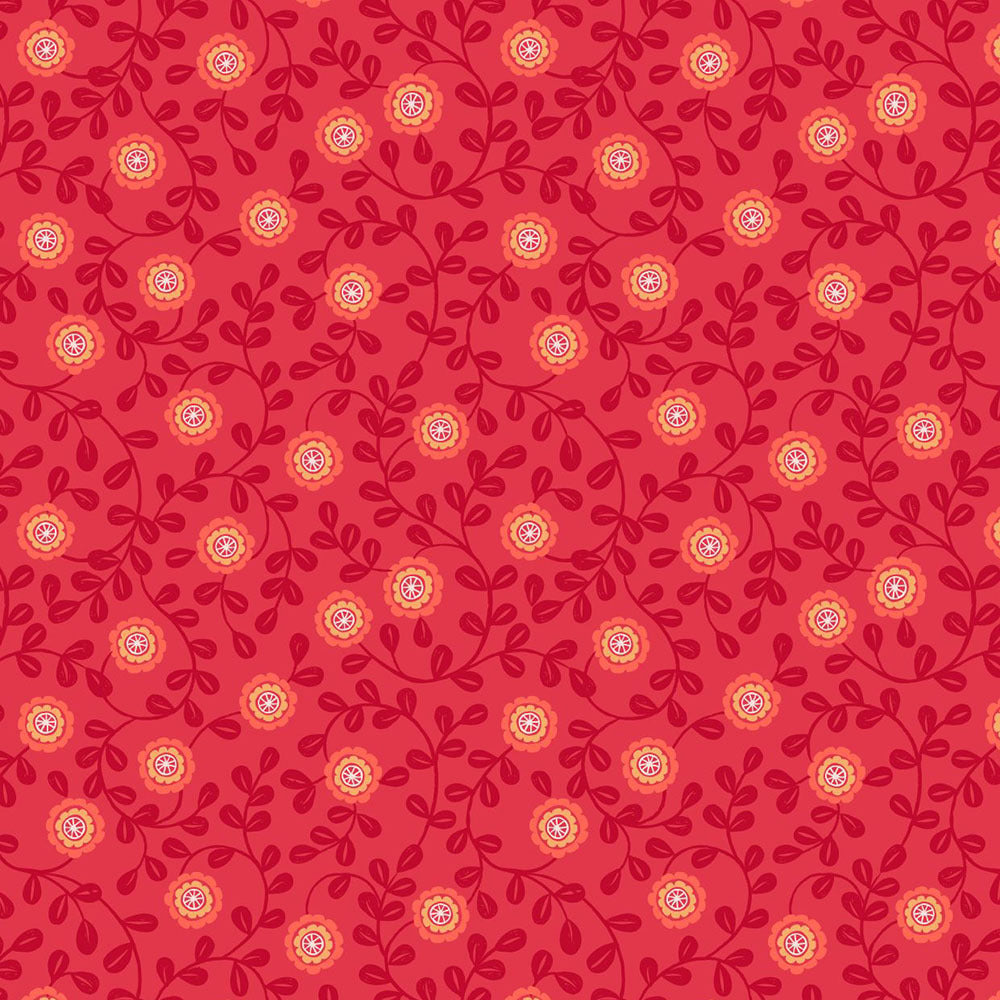 Lewis & Irene Little Matryoshka - Floral on red