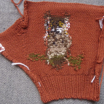 Tiny Owl fingerless gloves/mitts