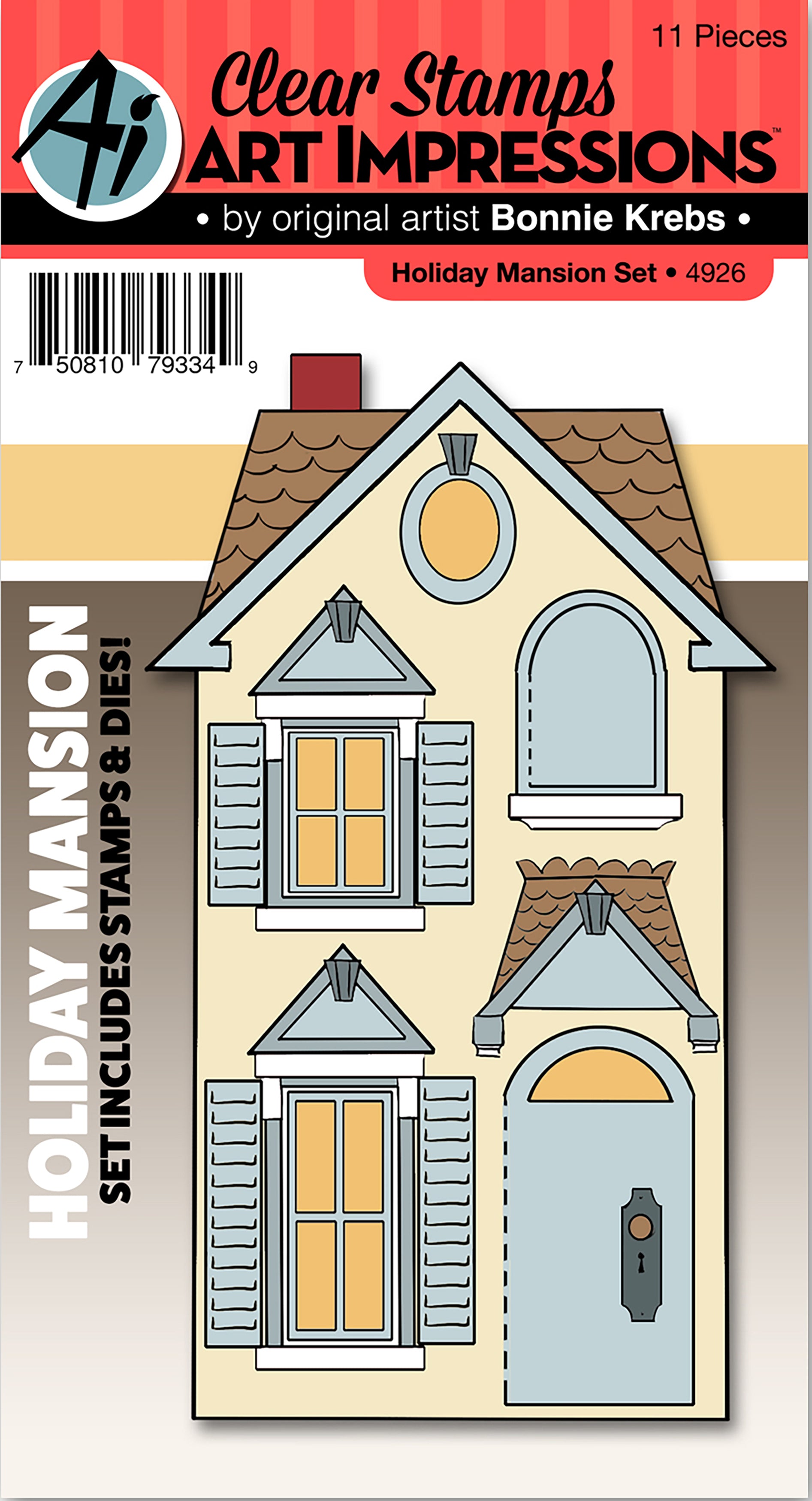 Art Impressions Stamp & Die Set - Holiday Mansion