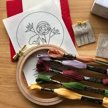 M Creative J Blooming Wildflowers DIY Embroidery Kit