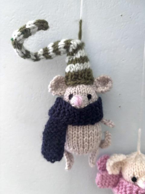 Mouse Christmas Ornament Knit Pattern
