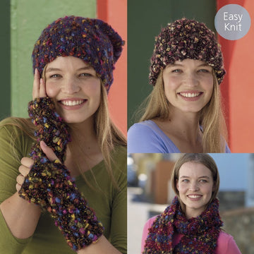 Hats, Wristwarmers and Scarf in Sirdar Caboodle - 7841- Downloadable PDF