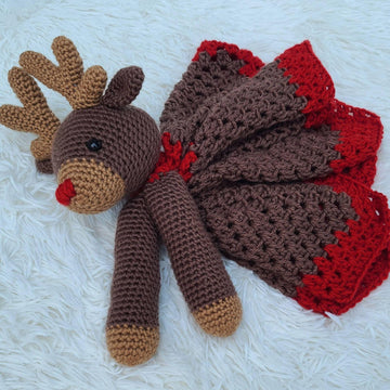 Rudolph The Reindeer Baby Lovey Crochet Pattern