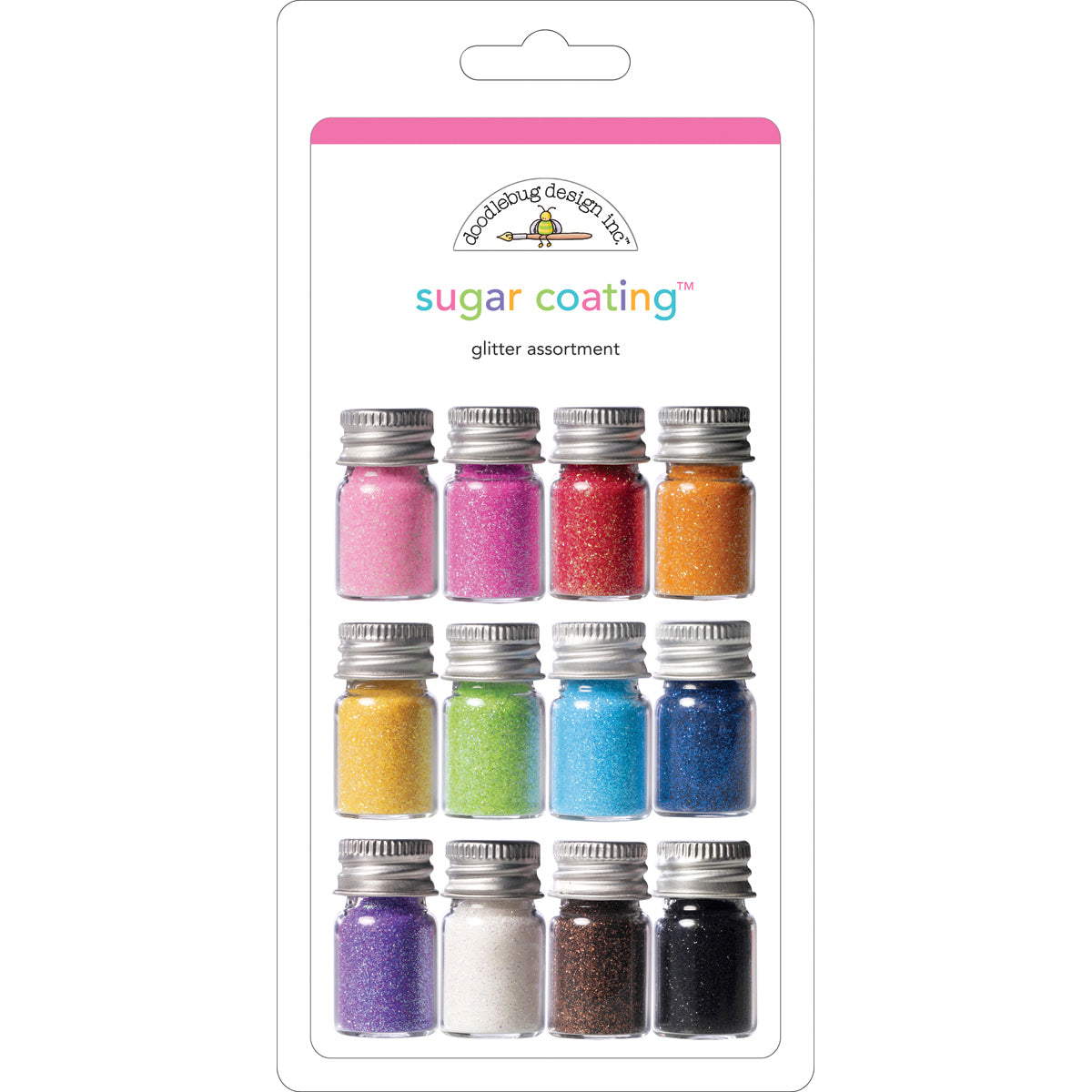 Doodlebug Sugar Coating Fine Glitter Assortment 5g 12/Pkg - Assorted