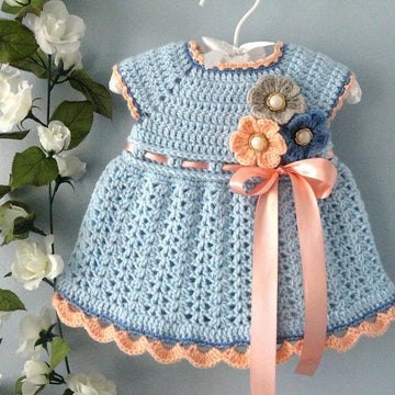 Knitting Crochet PATTERN Baby Jacket Baby Dress 0 - 12 months
