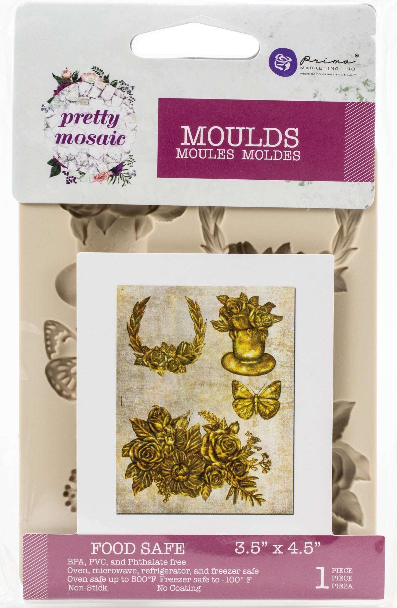 Prima Marketing Decor Mould 3.5"X4.5"X8mm - Pretty Mosaic