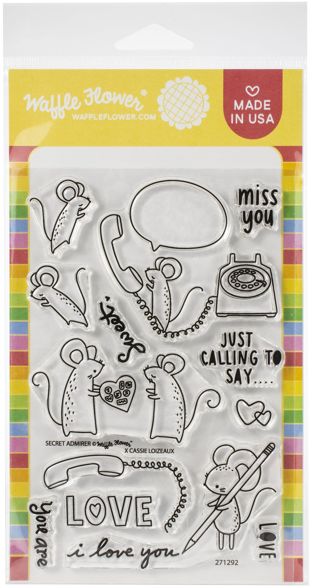 Waffle Flower Crafts Clear Stamps 4"X6" - Secret Admirer