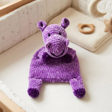 Crochet Pattern Happy Hippo Cuddle Cloth -The Cozy Companion