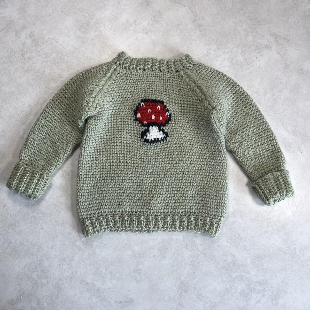 Mushroom Baby Sweater 0-12 Months