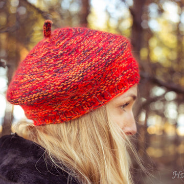 Knitted beret hat "Lisabet"