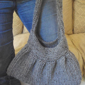 Knit-Look Crocheted Handbag