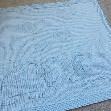 Elephant Heart baby blanket