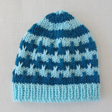Amity - Babies two colour slip stitch beanie