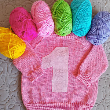 Floral Numbers Baby Cardigan