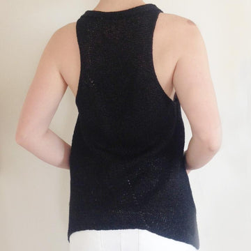 Black Linen Tank Top