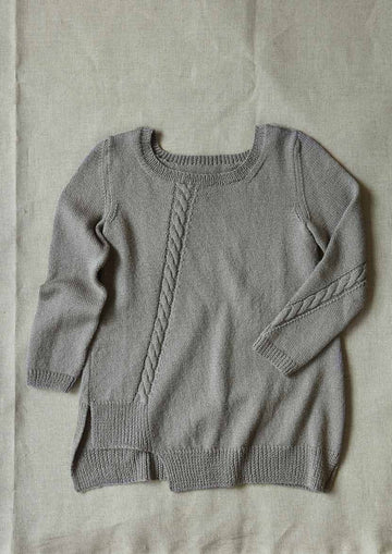 Virginia Sweater in Erika Knight British Blue 100 - Downloadable PDF