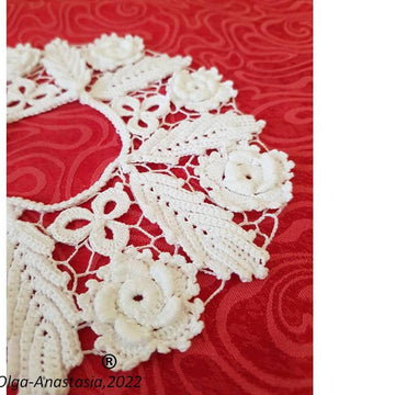 Crochet lace decor for pumpkin and table