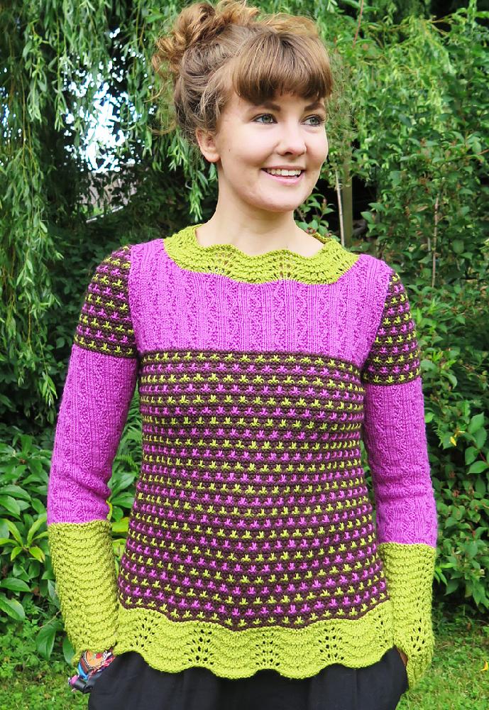 Three colour womens sweater