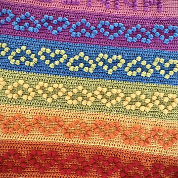 Bobble Heart Name Blanket Pattern by Melu Crochet