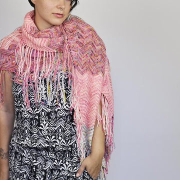 Chevron Fringe Shawl