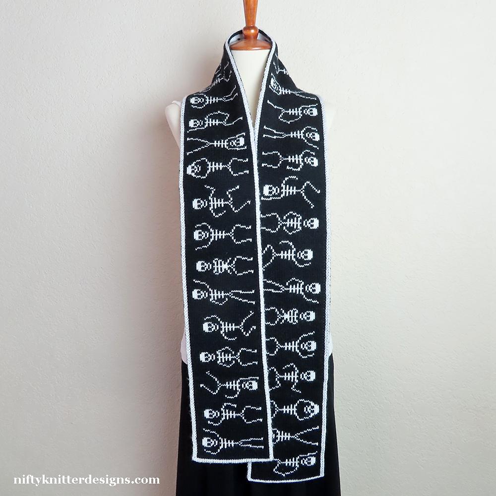 Spooky Scary Skeleton Scarf