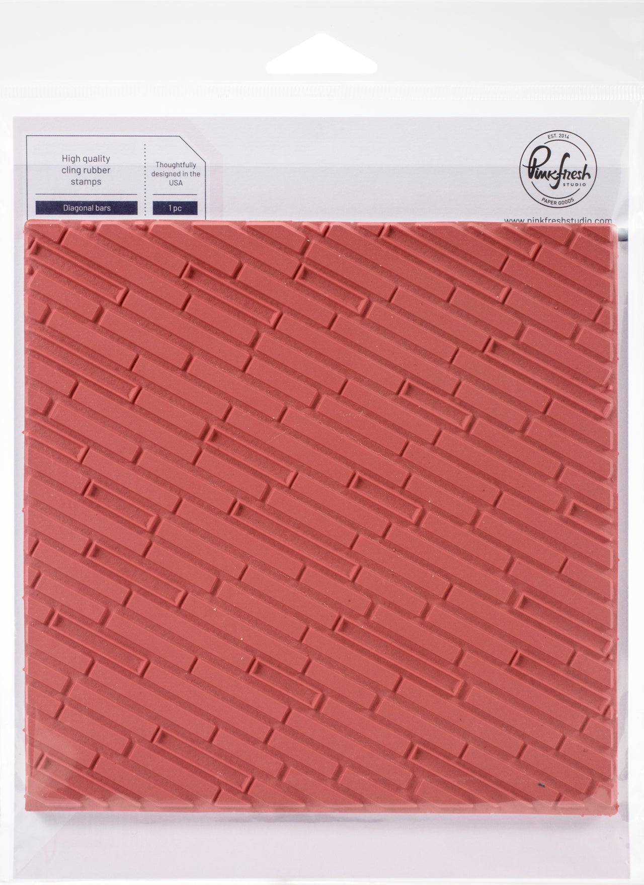 Pinkfresh Studio Cling Rubber Stamp Set 6"X6" - Diagonal Bars
