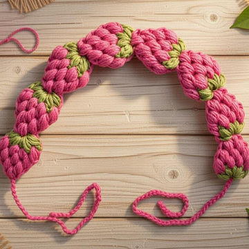 Crochet Strawberry Hair Band – PDF Pattern + Video Tutorial