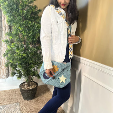 Starlit Crochet Sling Bag
