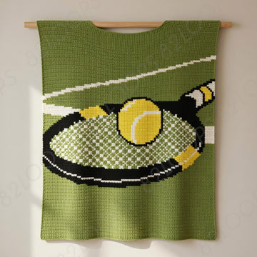 Tennis Racket Baby Blanket Crochet Pattern