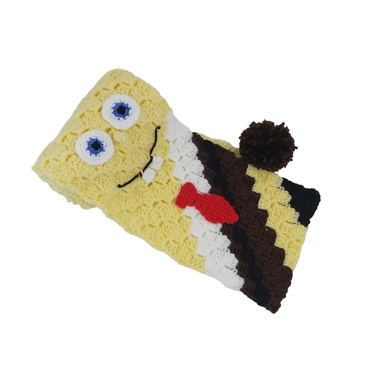 Yellow Brown Cartoon Scarf C2C
