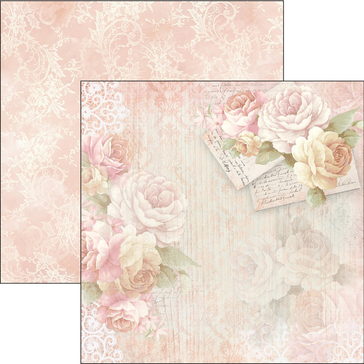 Ciao Bella Double-Sided Cardstock 90lb 12"X11.6" 10/Pkg - Letters Of Love, Romantic Time