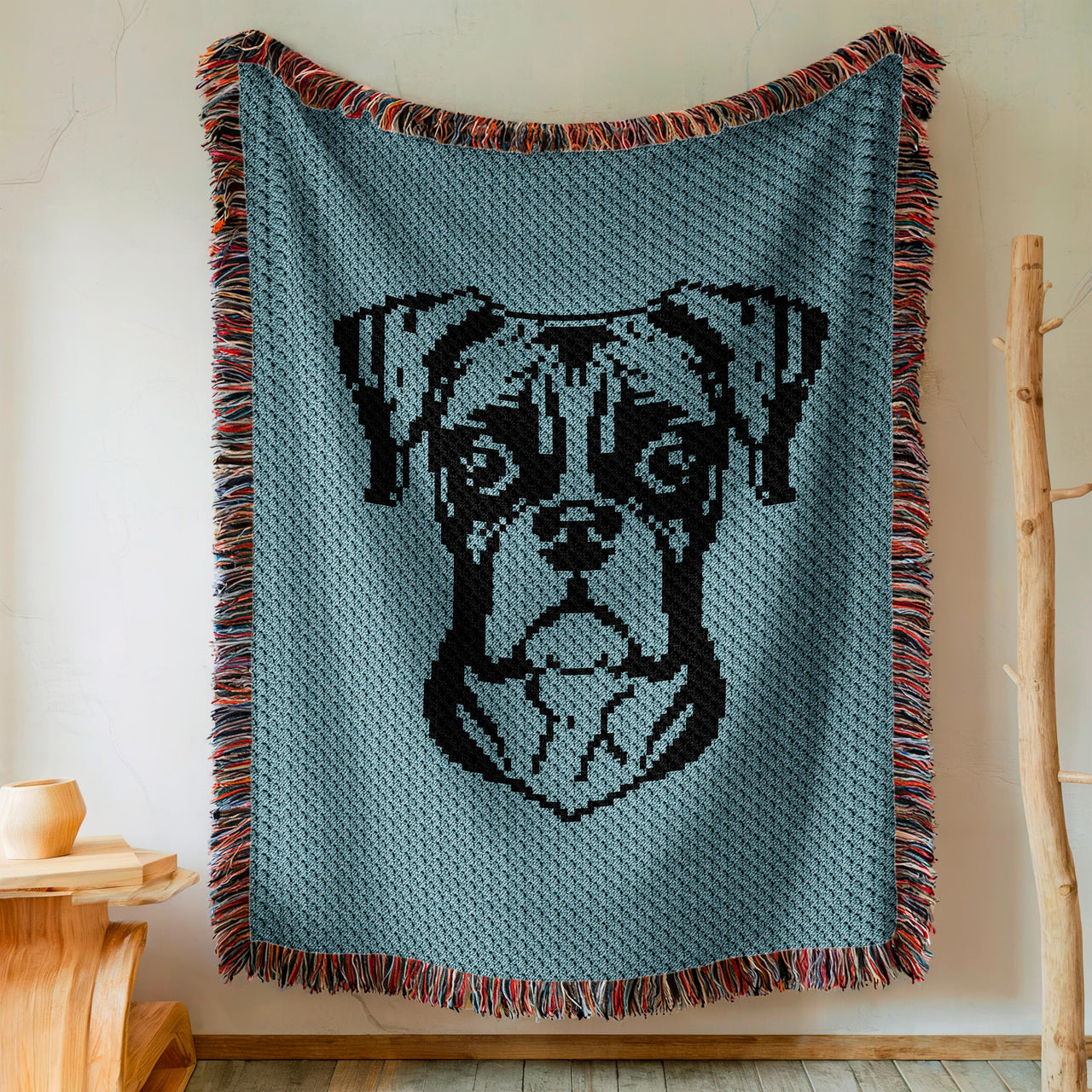 Boxer Dog Blanket C2C Crochet Pattern