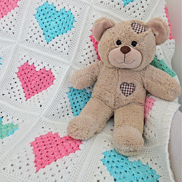 Crochet Heart Quilt
