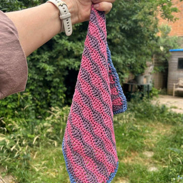 Short Wave Crochet Washcloth