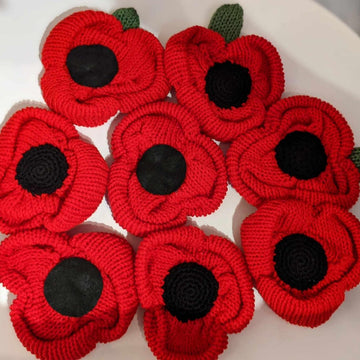 Large Yarn Bombing Poppy