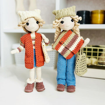 Crochet doll pattern, amigurumi doll, doll clothes, Indian Summer