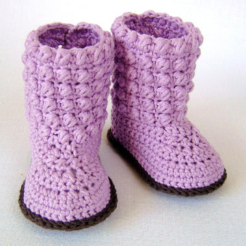 Bubble Stitch Baby Booties