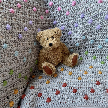 Chevron Dotty about Bobbles Blanket
