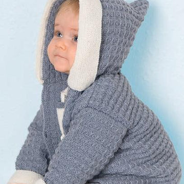 Tiddler Boy Blue Outfit Pdf Knitting Pattern Multiple sizes Jacket Hat Romper