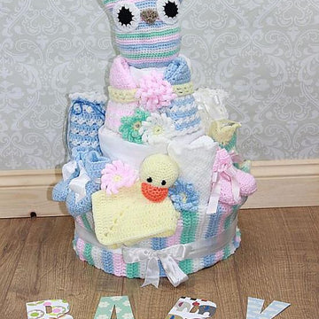 Crochet Pattern nappy cake UK & USA Terms #222