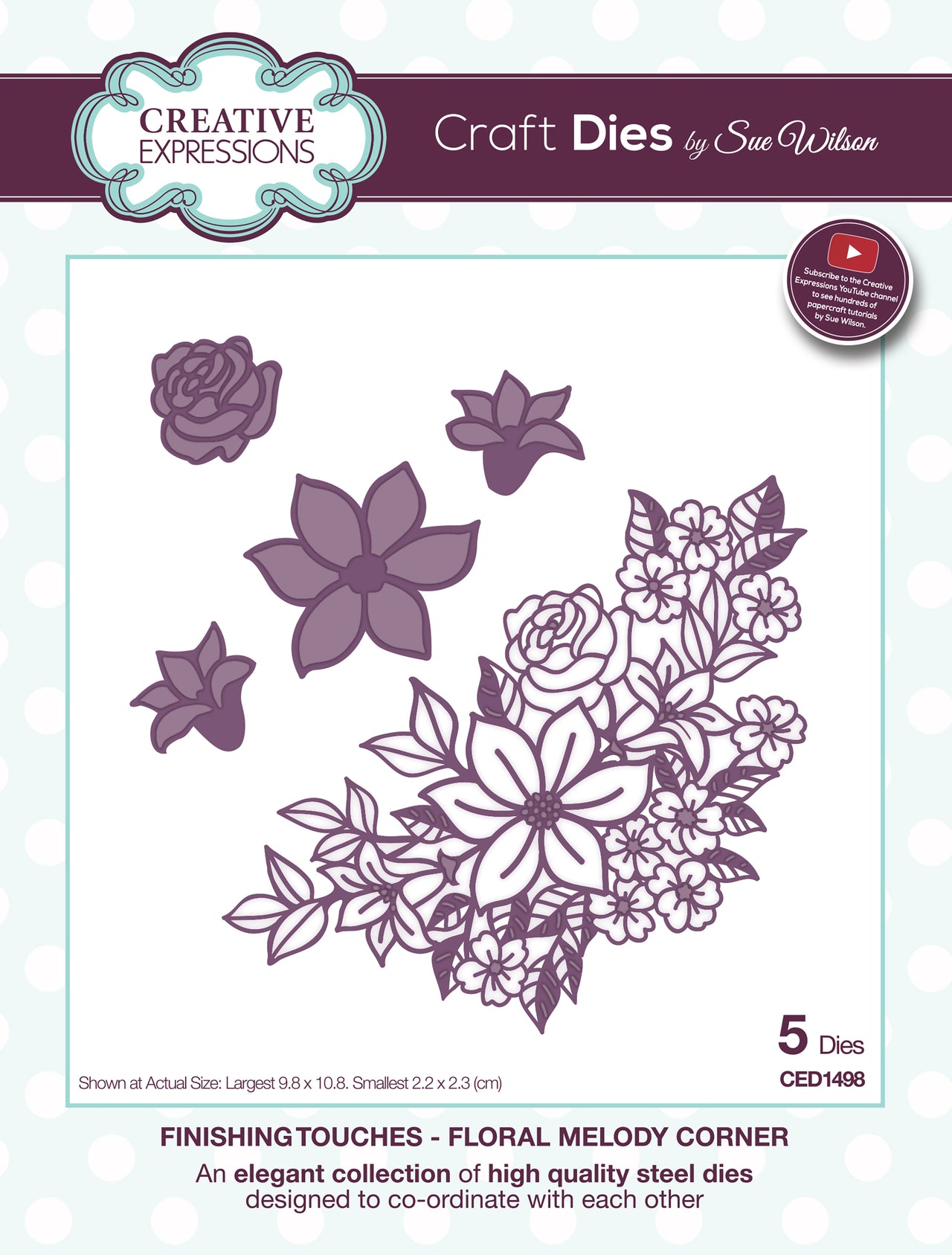 Creative Expressions Craft Dies By Sue Wilson - Finishing Touches-Floral Melody Corner