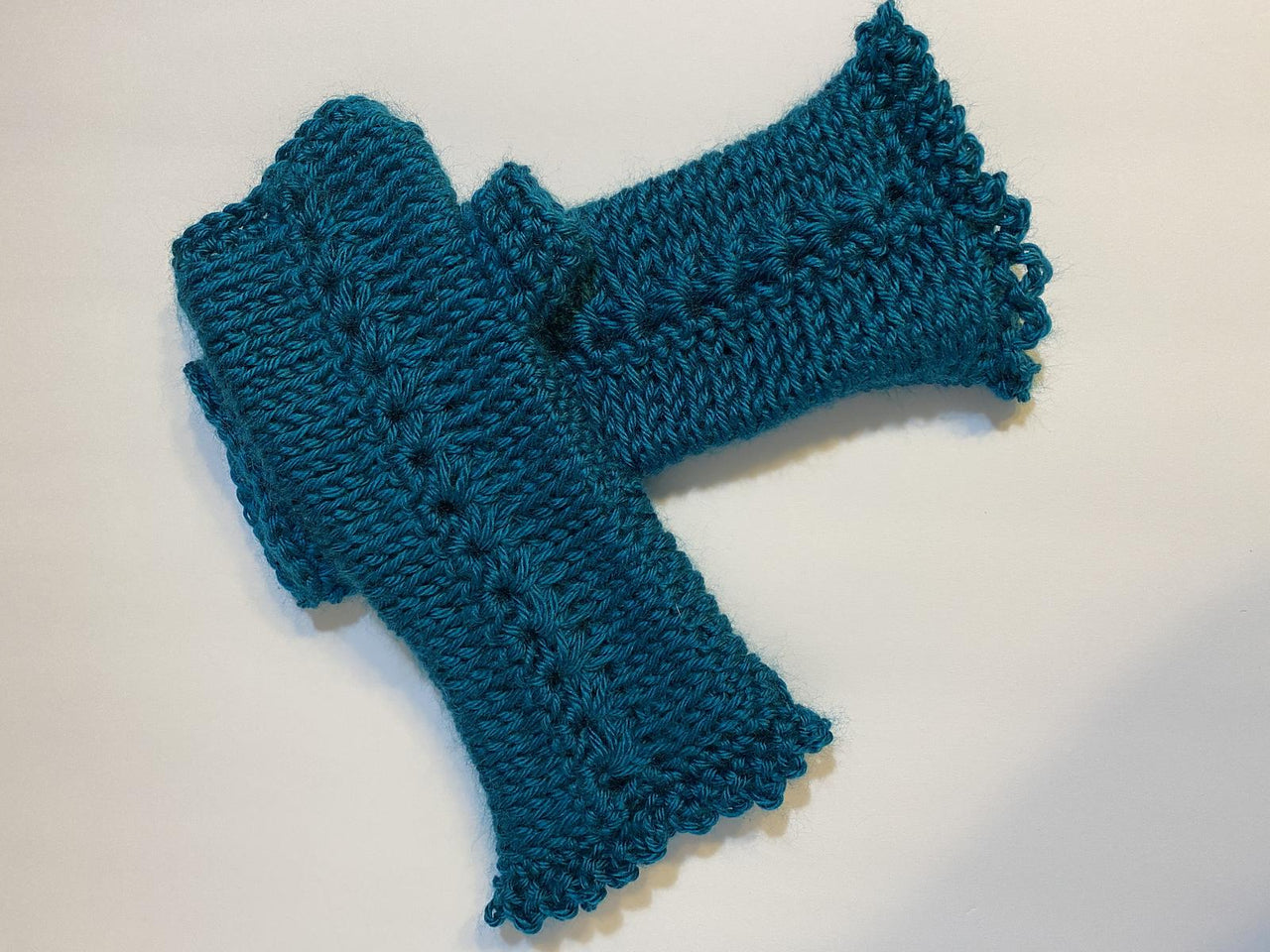 Star stitch fingerless mitts