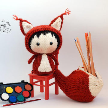 Big Tanoshi Squirrel Doll with removable tail