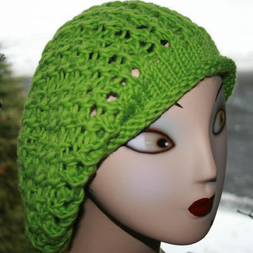 Winter Lace Slouchy Beret