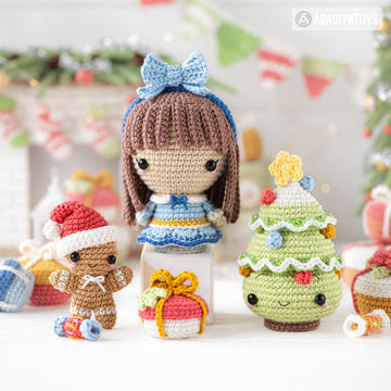 7-in-1 nutcracker crochet pattern Christmas decor amigurumi tutorial rocking horse DIY ornament Christmas tree digital PDF file by AradiyaToys (Olka Novytska)
